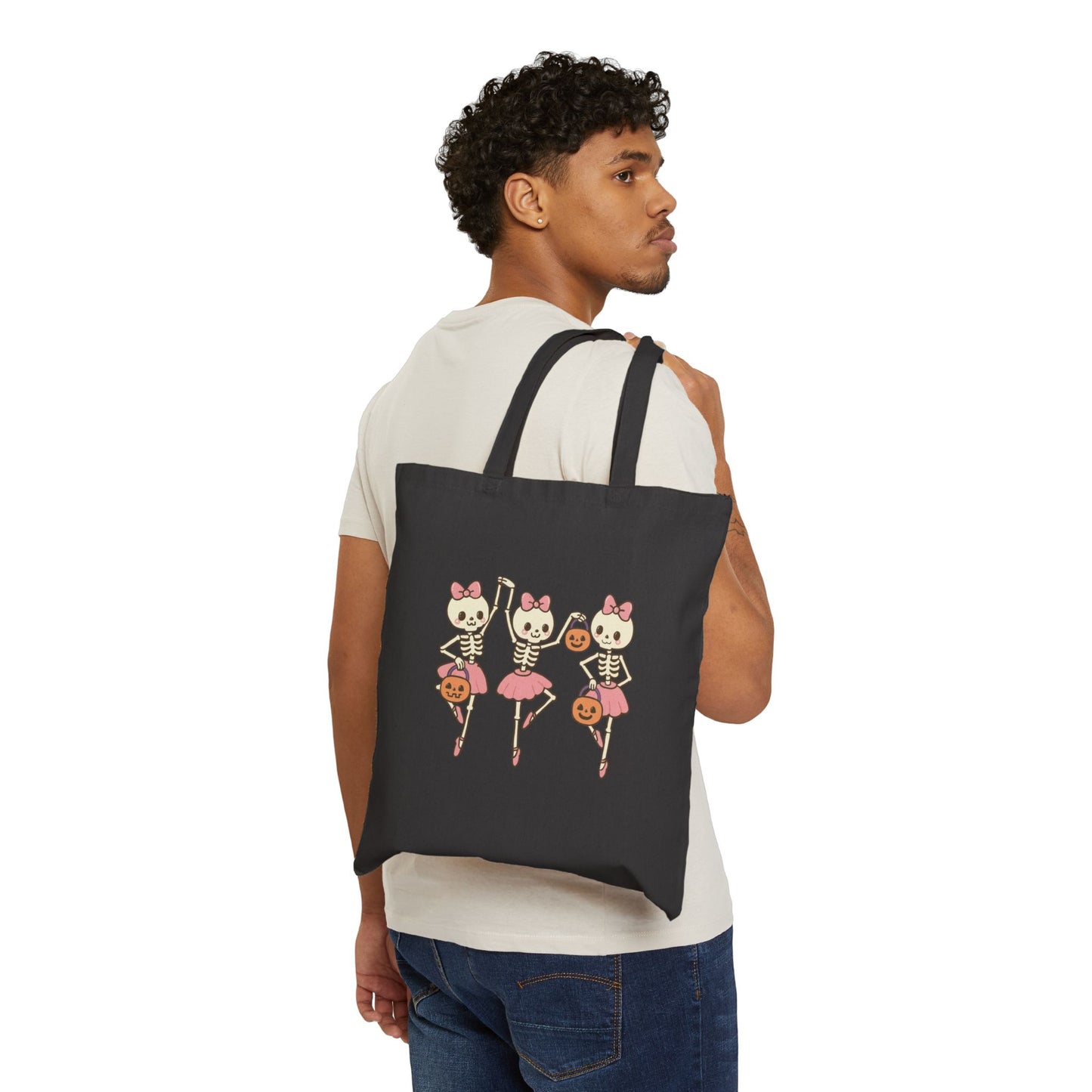Cute Skeleton Ballerina Tote Bag
