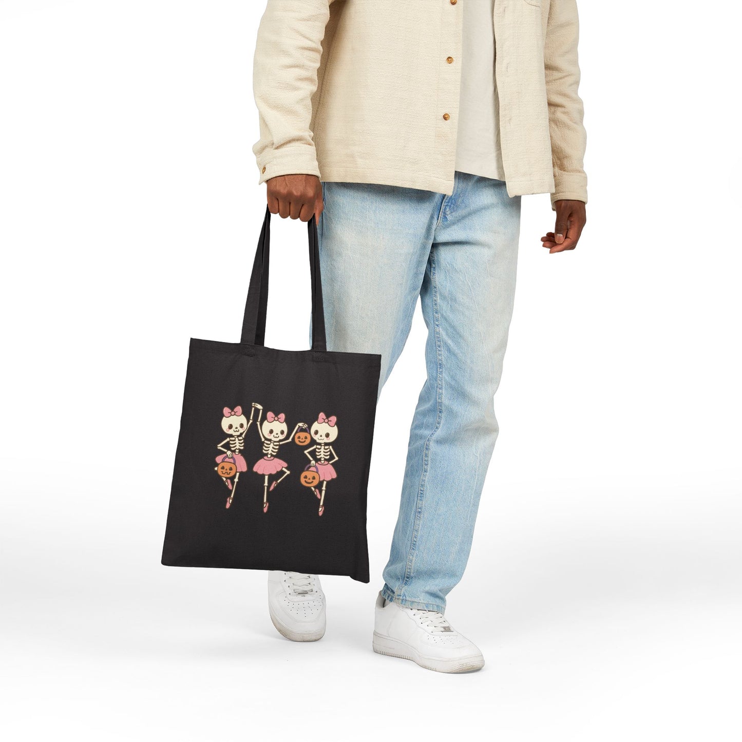 Cute Skeleton Ballerina Tote Bag
