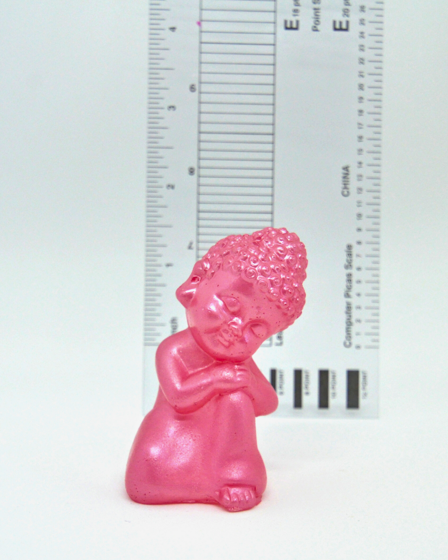 Pink Buddha Figurine – Handmade Resin Decor ✨