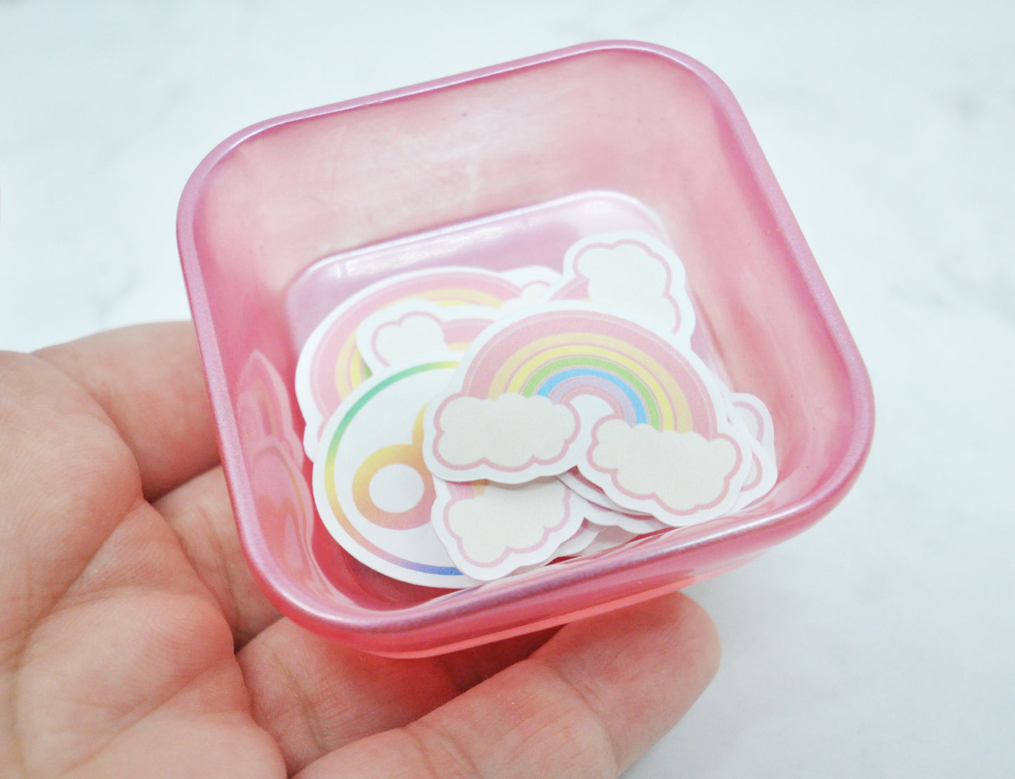 Pink Frosted Resin Organizer Dish ✨