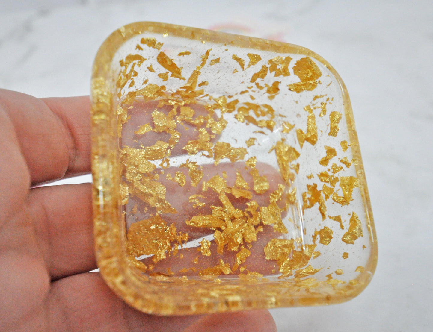 Gold Flake Resin Trinket Dish ✨