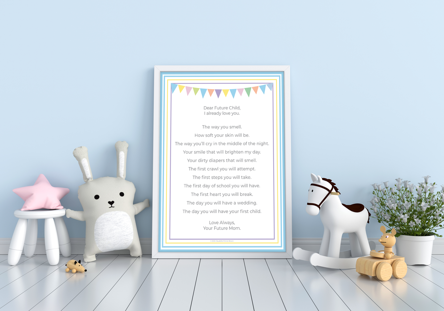 “Dear Future Child” Room Art Poem Print 🍼✨