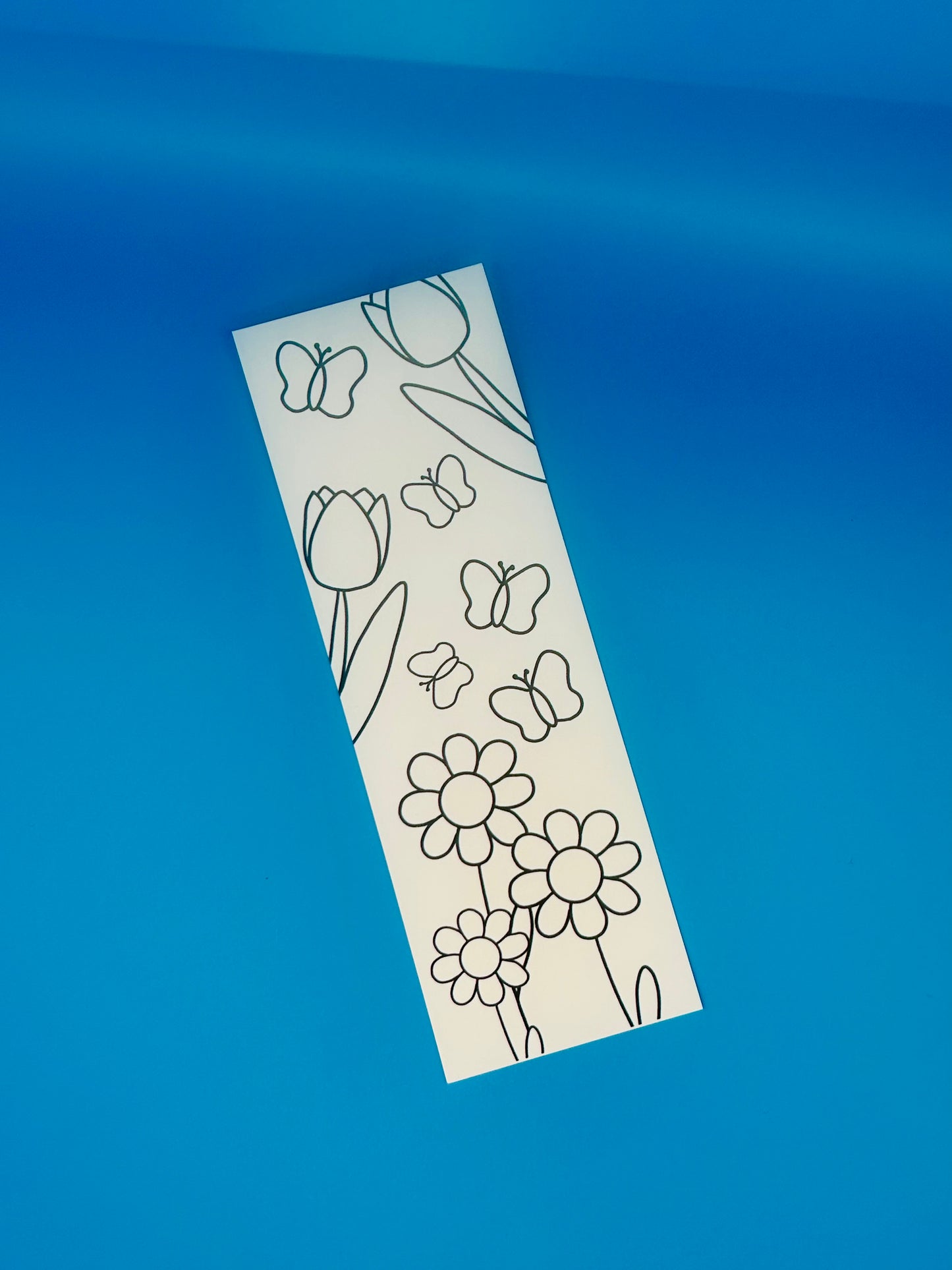 Color Me Bookmark - Field Flowers