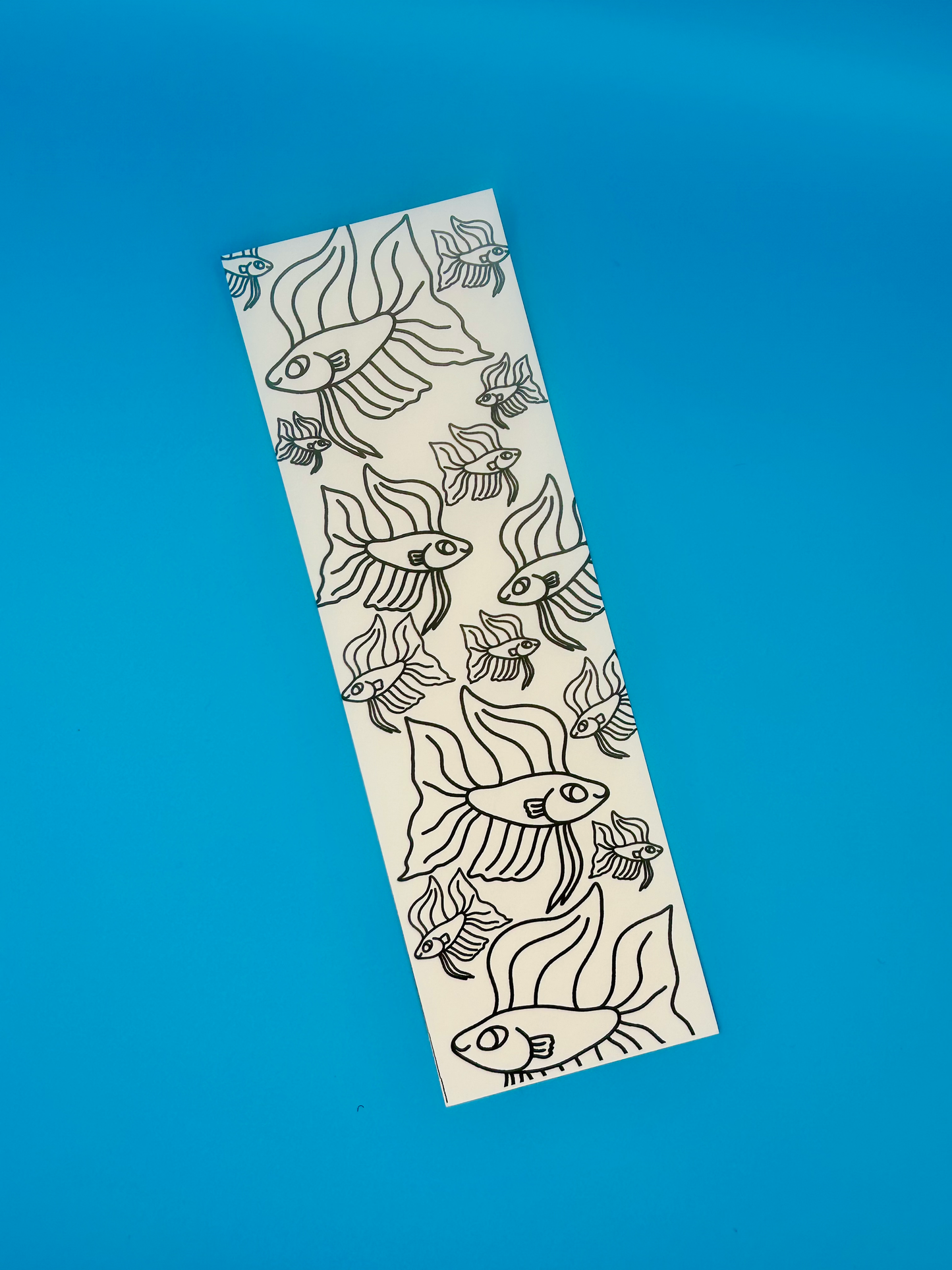 Color Me Bookmark - Betta Fish