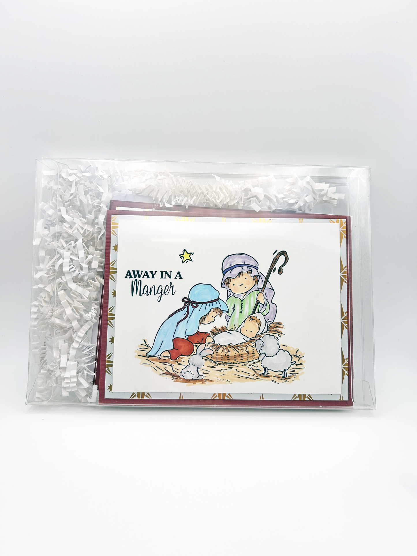 Away In A Manger Christmas Greeting Card - 5 pack