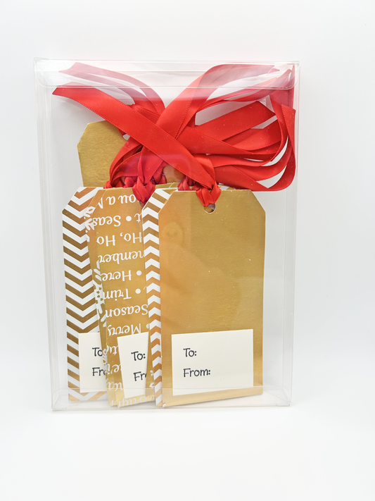 Gold Holiday Gift Tags - 8 Pack