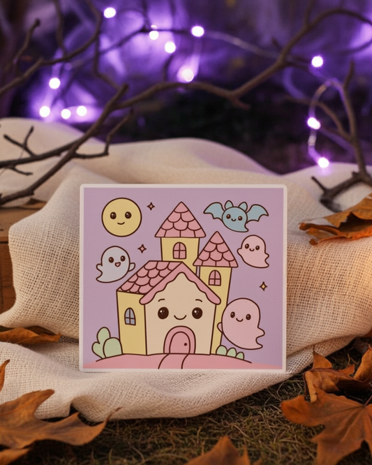 Kawaii Haunted House Sticker