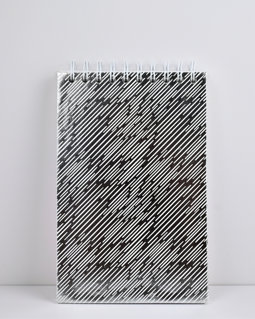 Silver Rain Notebook | Blank Page Journal | Stylish Stationery | Creative Notebook