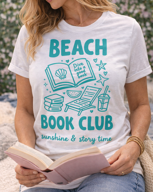 Beach Book Club Sunshine and Storytime Crewneck T-Shirt