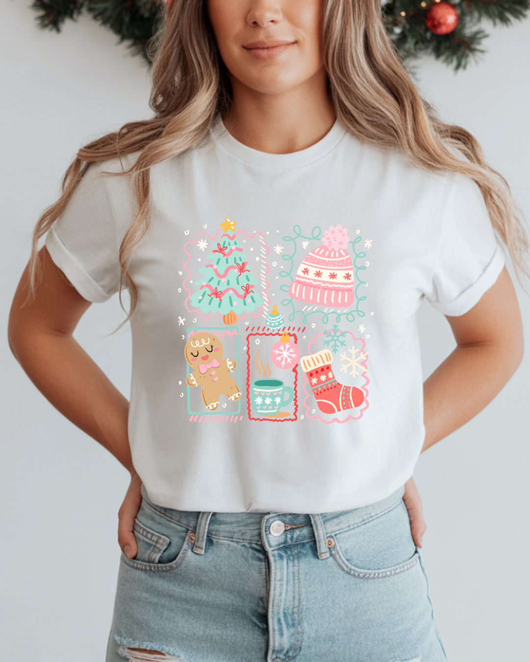 🎄 Kawaii Christmas Icons T-Shirt ✨🍪