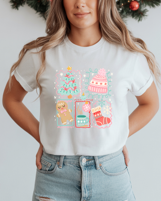 🎄 Kawaii Christmas Icons T-Shirt ✨🍪