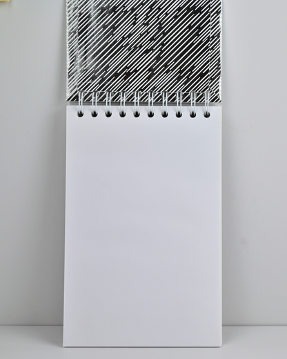 Silver Rain Notebook | Blank Page Journal | Stylish Stationery | Creative Notebook