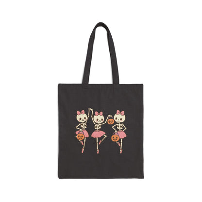 Cute Skeleton Ballerina Tote Bag