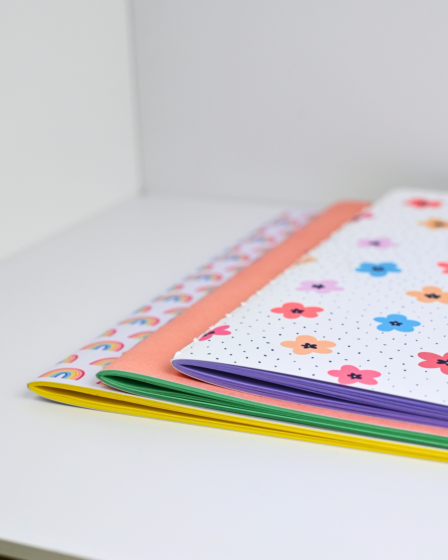 Rainbows, Flowers & Peach Notebook 3-Pack