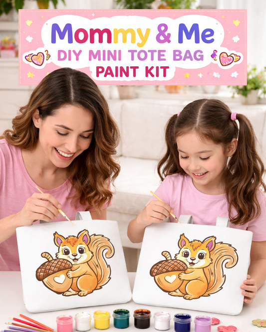 Mommy and Me DIY Mini Tote Bag Paint Kit
