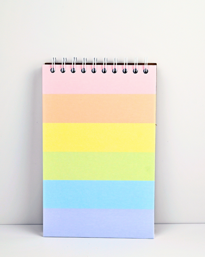 Rainbow Notebook | Unlined Spiral Notebook | Colorful Journal | Aesthetic Stationery | Creative Writing Notebook