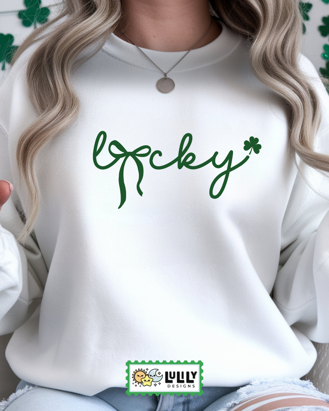 Lucky Bow Crewneck Sweatshirt
