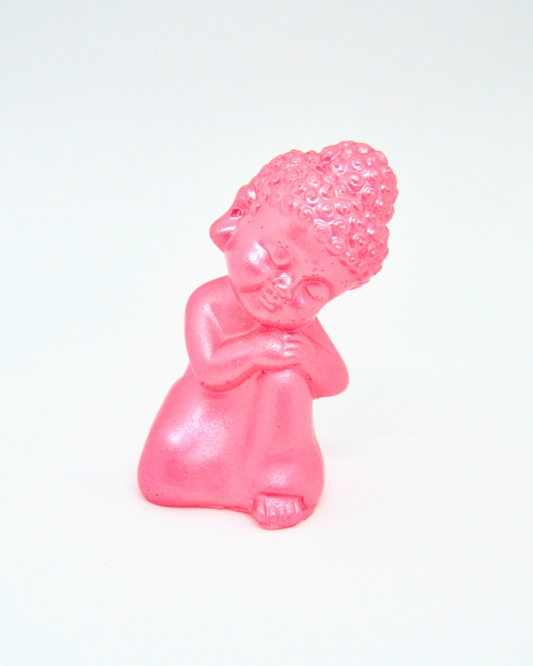 Pink Buddha Figurine – Handmade Resin Decor ✨