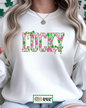 Lucky Floral Bow St. Patricks Day White Sweatshirt