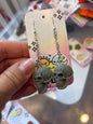 Grey Speckled Dangle Earrings