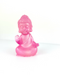 Mini Pink Buddha in Abhaya Mudra – Symbol of Protection & Peace for Room or Office Decor