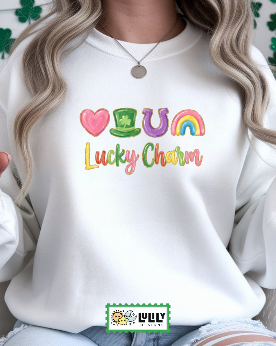 Lucky Charm St. Patricks Day Crewneck Sweatshirt