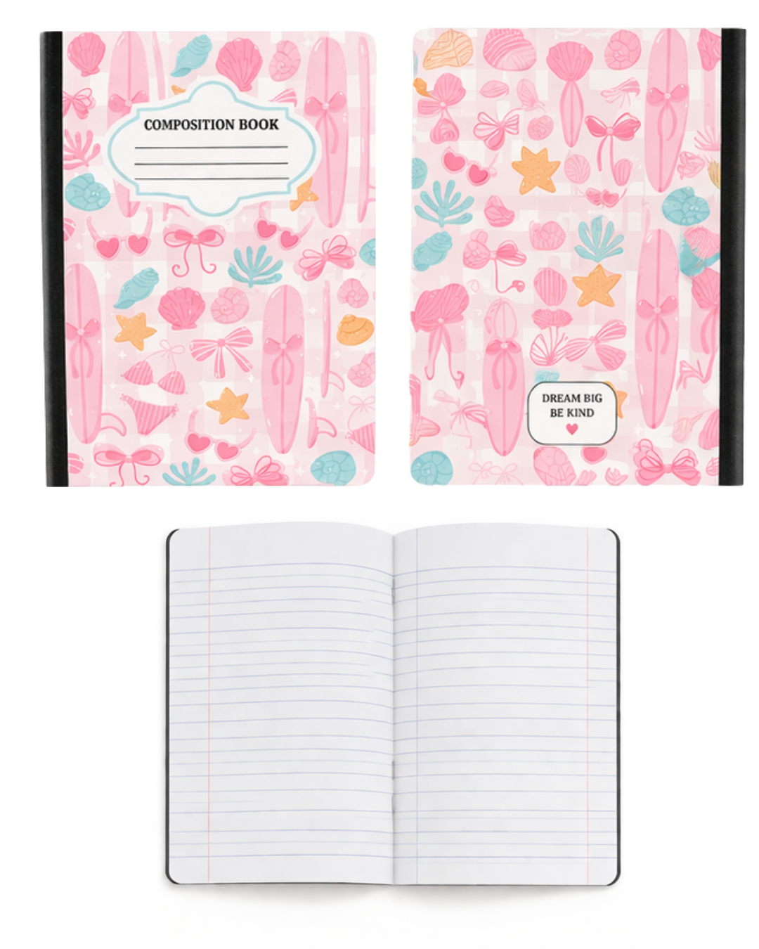 Coastal Girly Composition Notebook