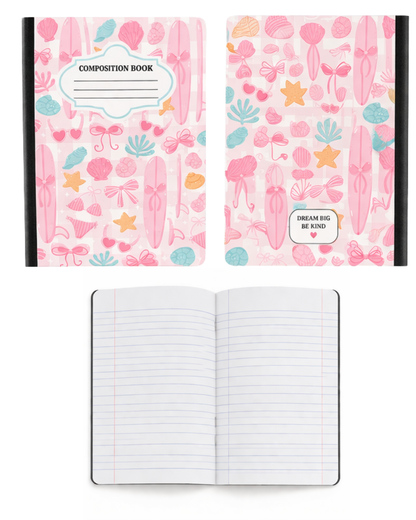 Coastal Girly Composition Notebook
