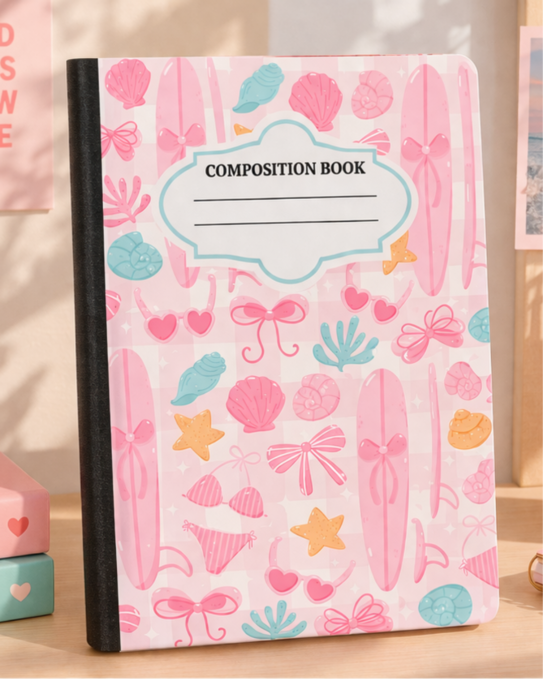 Coastal Girly Composition Notebook
