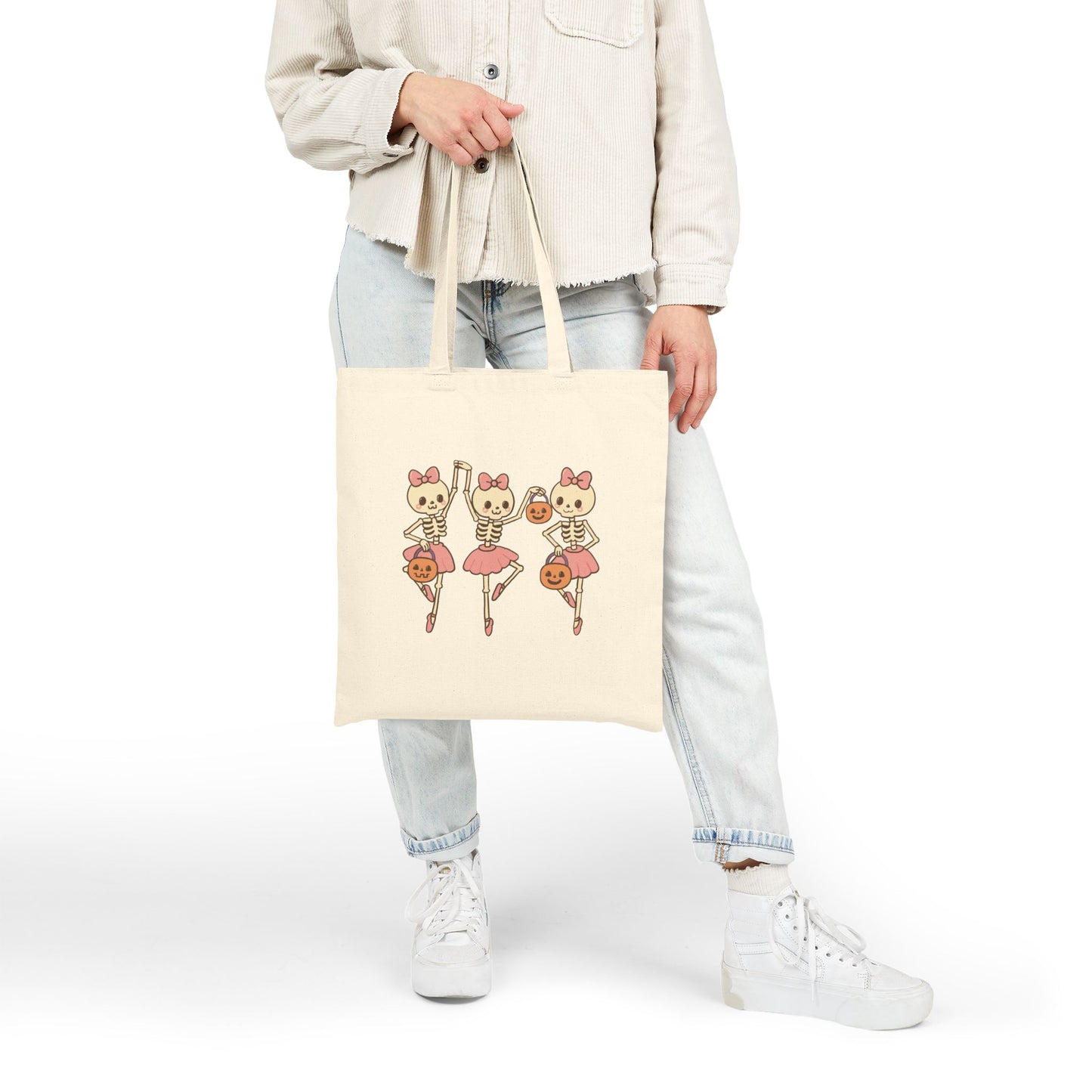 Cute Skeleton Ballerina Tote Bag