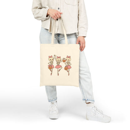 Cute Skeleton Ballerina Tote Bag
