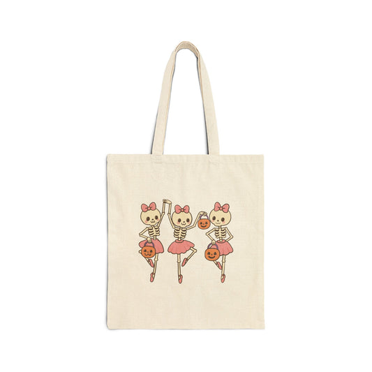 Cute Skeleton Ballerina Tote Bag