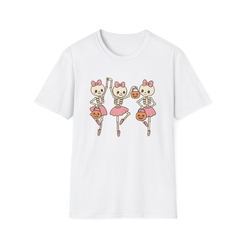 Dancing Ballerina Skeletons Halloween T-Shirt 💀🎀🎃