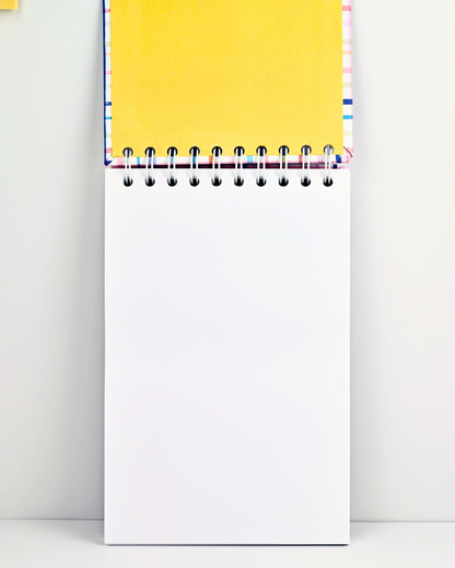 Multi Color Plaid Notebook | Colorful Stationery | Blank Writing Journal | Stylish Notebook