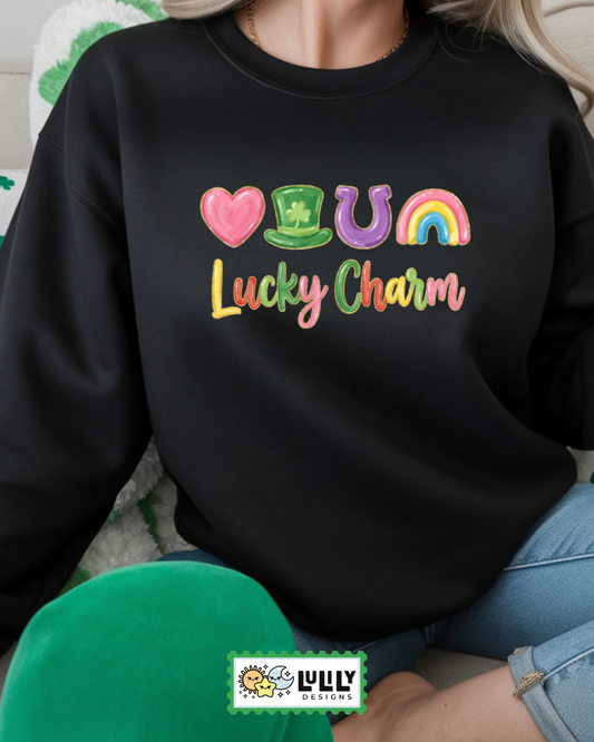 Lucky Charm St. Patricks Day Crewneck Sweatshirt