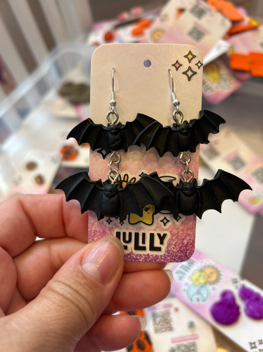 Dangle Bat Earrings