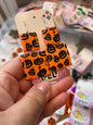 Square Dangle Pumpkin Earrings