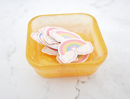 Gold Shimmer Resin Trinket Dish ✨