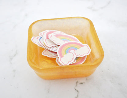 Gold Shimmer Resin Trinket Dish ✨