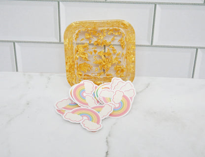 Gold Flake Resin Trinket Dish ✨