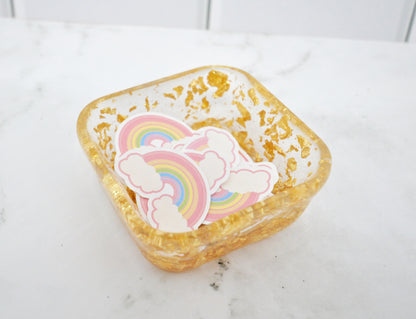 Gold Flake Resin Trinket Dish ✨