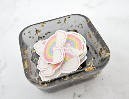 Black & Gold Foil Resin Trinket Dish ✨
