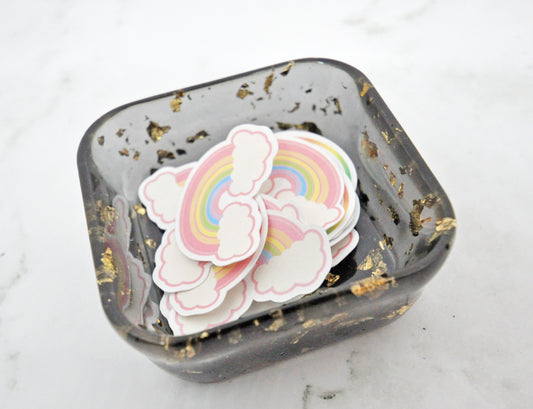 Black & Gold Foil Resin Trinket Dish ✨