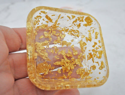 Gold Flake Resin Trinket Dish ✨
