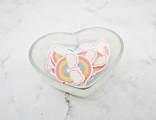 Iridescent Glitter Heart Resin Dish with Silver Rim ✨