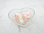 Iridescent Glitter Heart Resin Dish with Silver Rim ✨