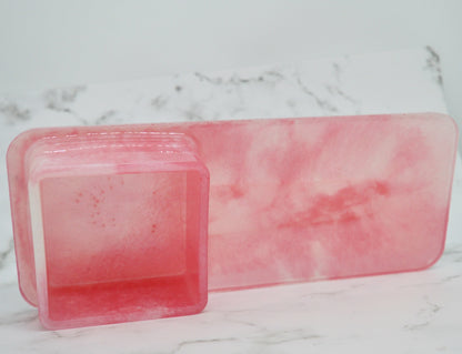 Blush Pink Resin Organizer Tray with Built-In Cup