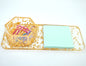 Gold Flake Resin Desk Tray & Hexagon Organizer