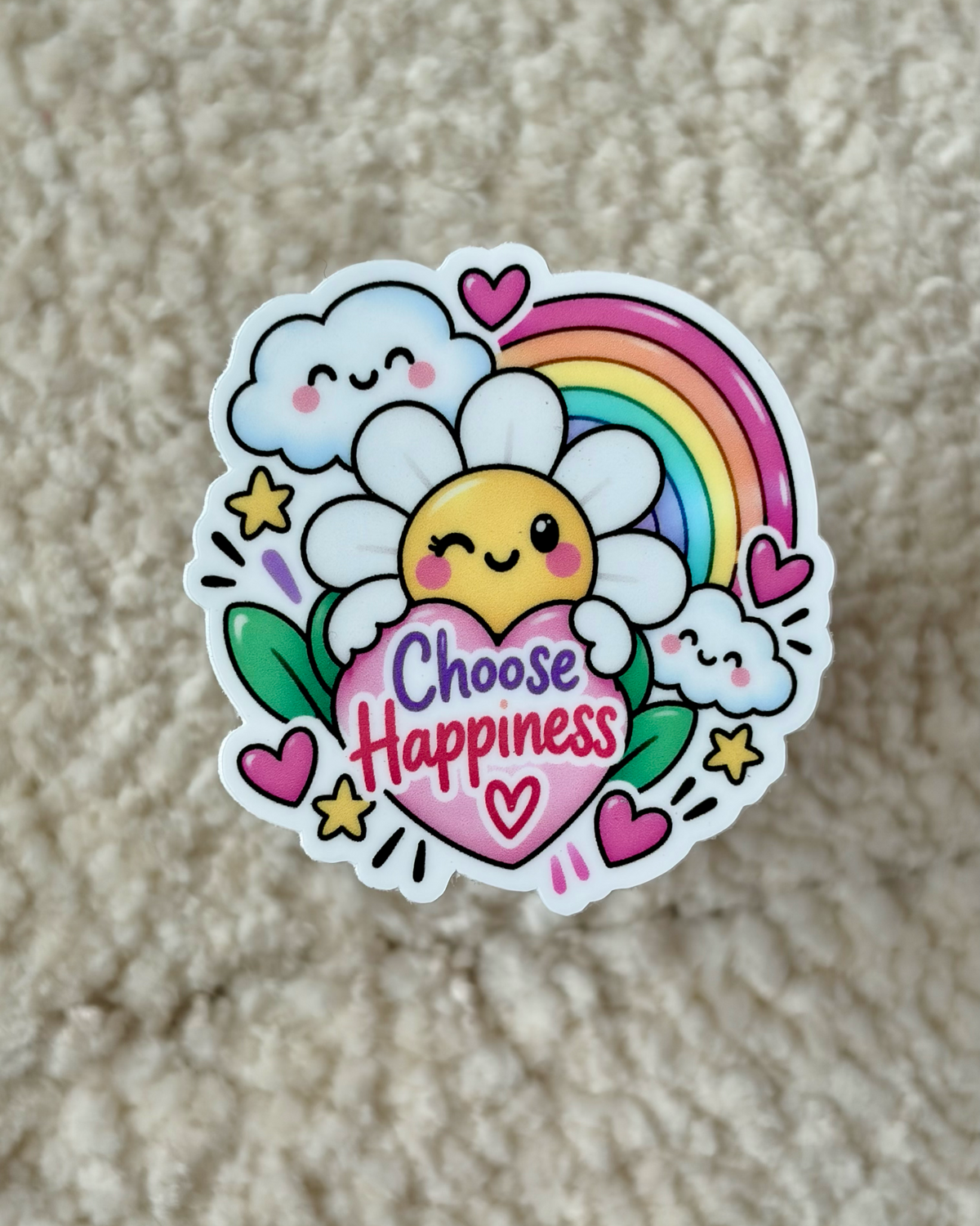 LULILY Happy Things – "Choose Happiness" Die Cut Sticker
