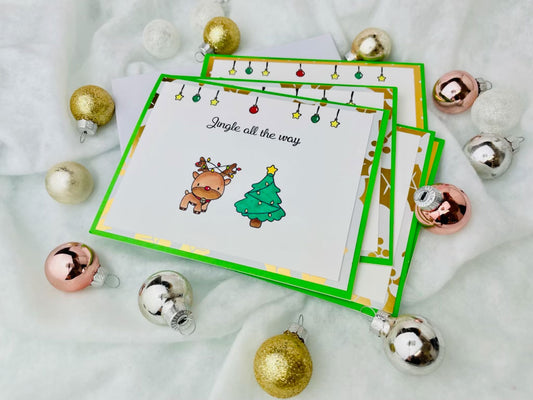 Jingle All The Way Greeting Cards🎄✨